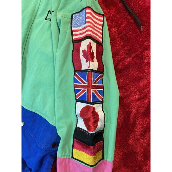 Ethik Worldwide Limited Release Small Rainbow Twill Hood Jacket Coat Y2K Patches - Picture 7 of 13